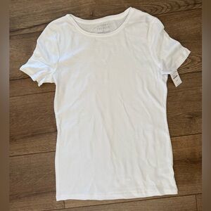 WOMEN’S TALBOTS PIMA COTTON CREWNECK TEE White